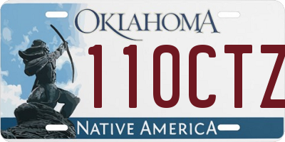 OK license plate 110CTZ