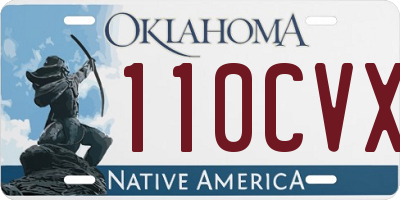 OK license plate 110CVX