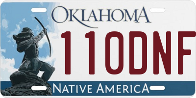 OK license plate 110DNF
