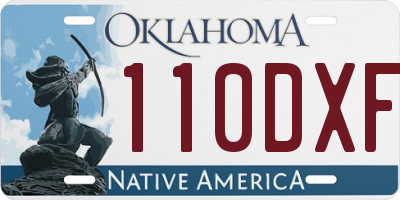 OK license plate 110DXF