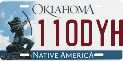 OK license plate 110DYH