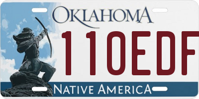 OK license plate 110EDF