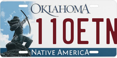 OK license plate 110ETN