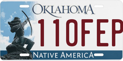 OK license plate 110FEP
