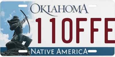 OK license plate 110FFE