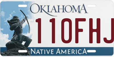 OK license plate 110FHJ