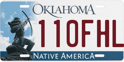 OK license plate 110FHL