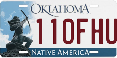 OK license plate 110FHU