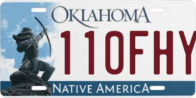 OK license plate 110FHY