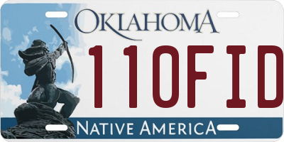OK license plate 110FID