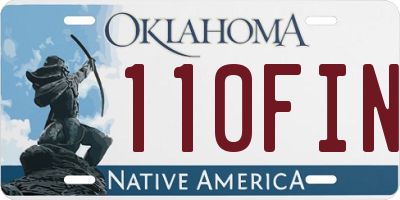 OK license plate 110FIN