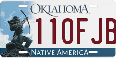 OK license plate 110FJB