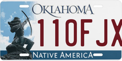 OK license plate 110FJX