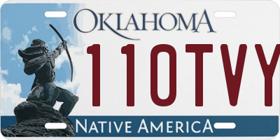 OK license plate 110TVY