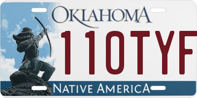 OK license plate 110TYF