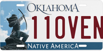 OK license plate 110VEN