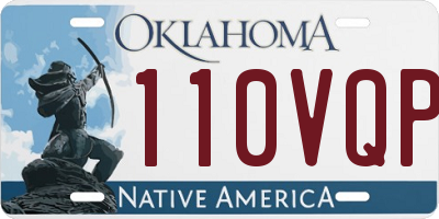 OK license plate 110VQP