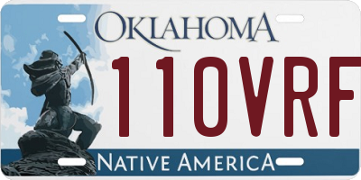 OK license plate 110VRF