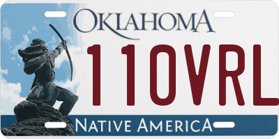 OK license plate 110VRL