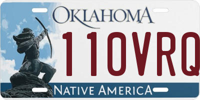OK license plate 110VRQ