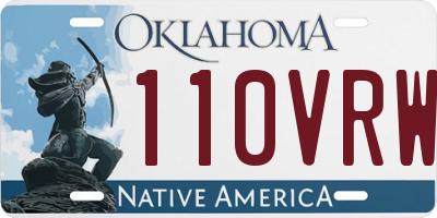 OK license plate 110VRW