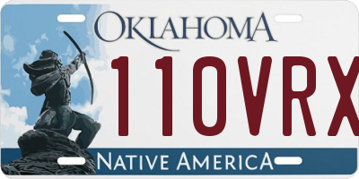 OK license plate 110VRX