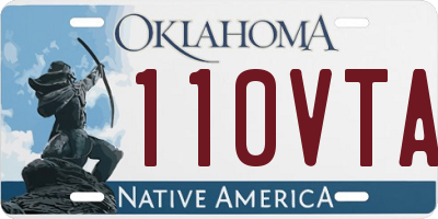 OK license plate 110VTA