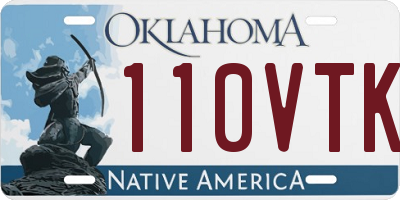 OK license plate 110VTK