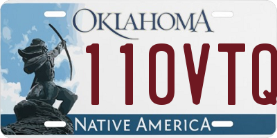 OK license plate 110VTQ