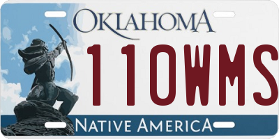 OK license plate 110WMS