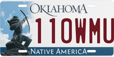 OK license plate 110WMU