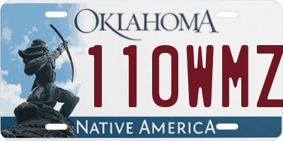 OK license plate 110WMZ