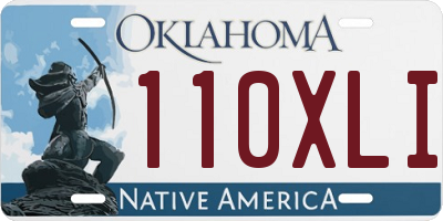 OK license plate 110XLI