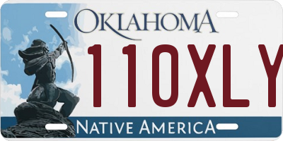 OK license plate 110XLY