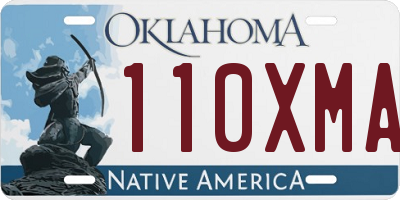 OK license plate 110XMA
