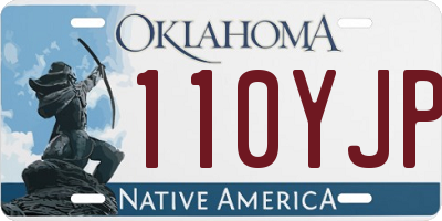 OK license plate 110YJP