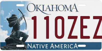 OK license plate 110ZEZ