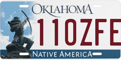 OK license plate 110ZFE