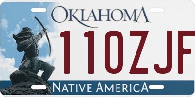 OK license plate 110ZJF