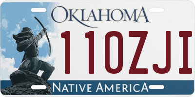 OK license plate 110ZJI