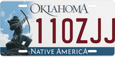 OK license plate 110ZJJ