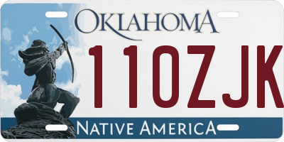 OK license plate 110ZJK
