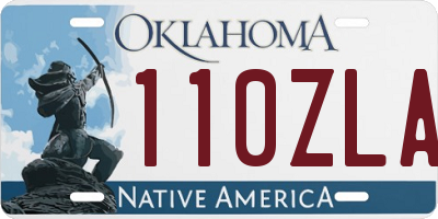 OK license plate 110ZLA