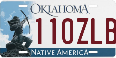 OK license plate 110ZLB