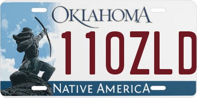 OK license plate 110ZLD
