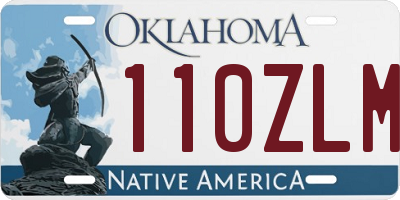 OK license plate 110ZLM