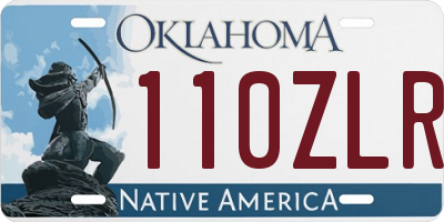 OK license plate 110ZLR
