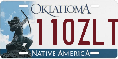 OK license plate 110ZLT