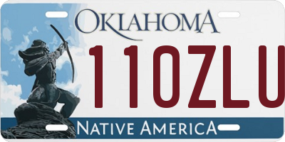 OK license plate 110ZLU