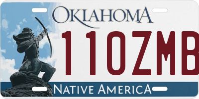 OK license plate 110ZMB